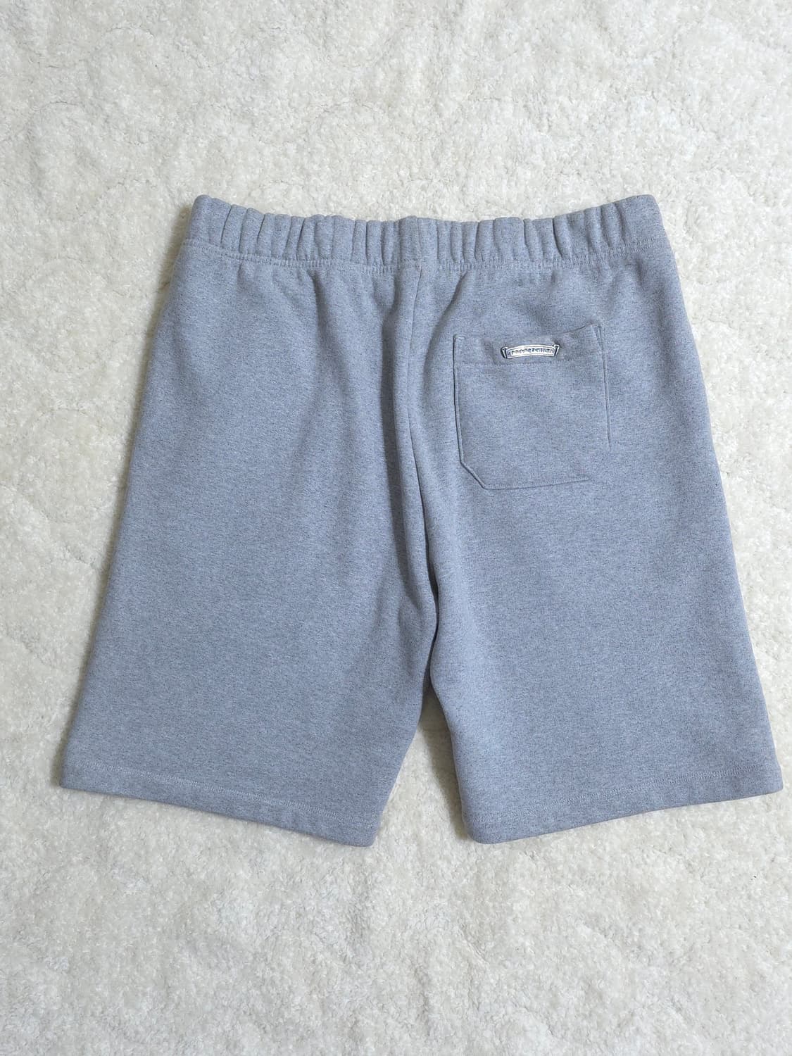 [XL] 크롬하츠 레더패치 페이퍼잼 스웻쇼츠 반바지 그레이 상품이미지3