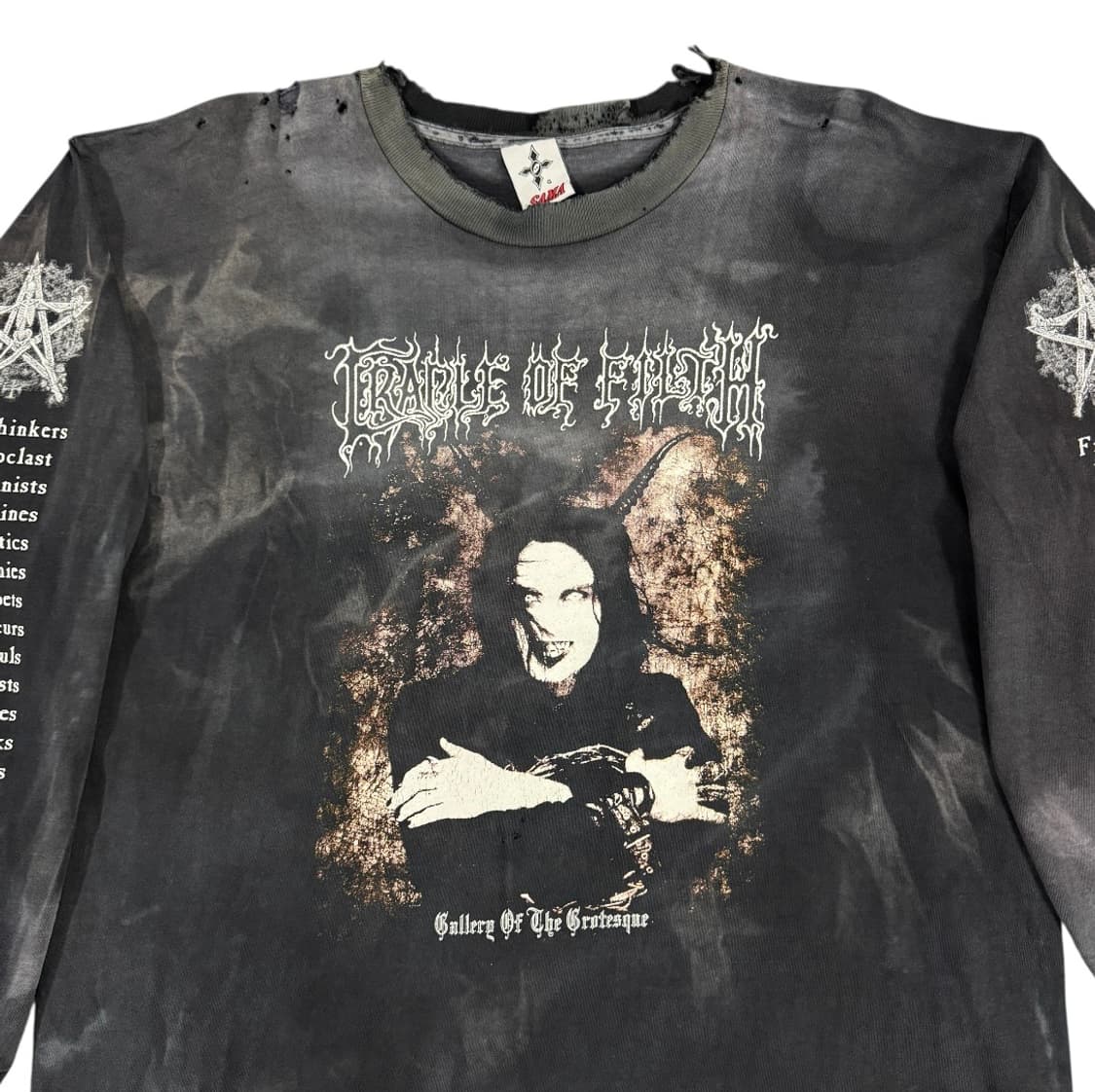 빈티지 90s 크레이들 오브 필스 롱슬리브 티셔츠 상품이미지3