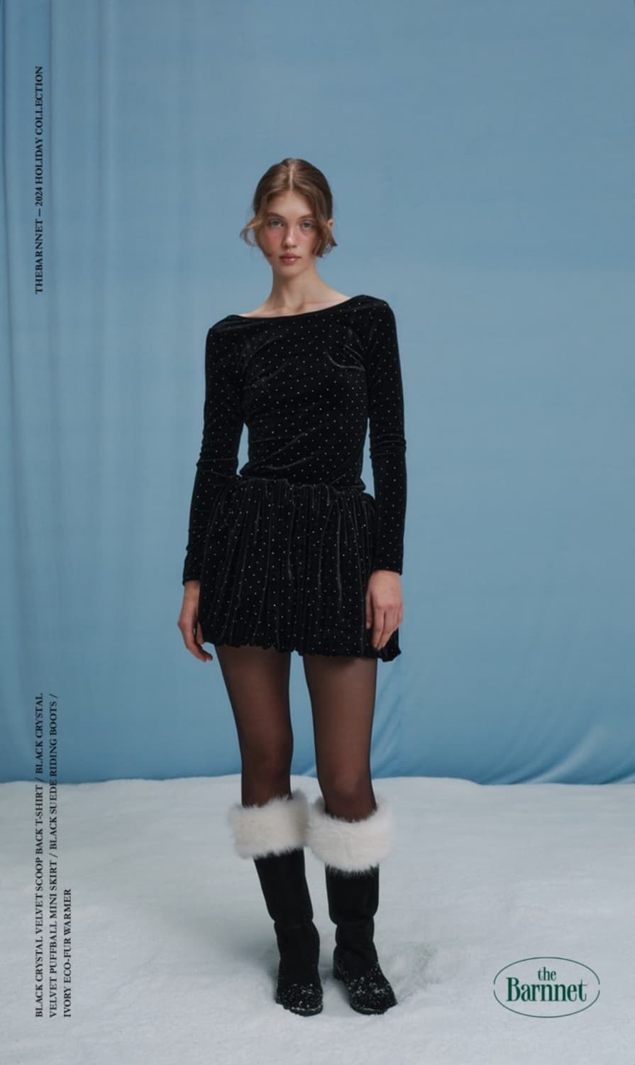 더바넷 Black Velvet Scoop Back T-Shirt 상품이미지1