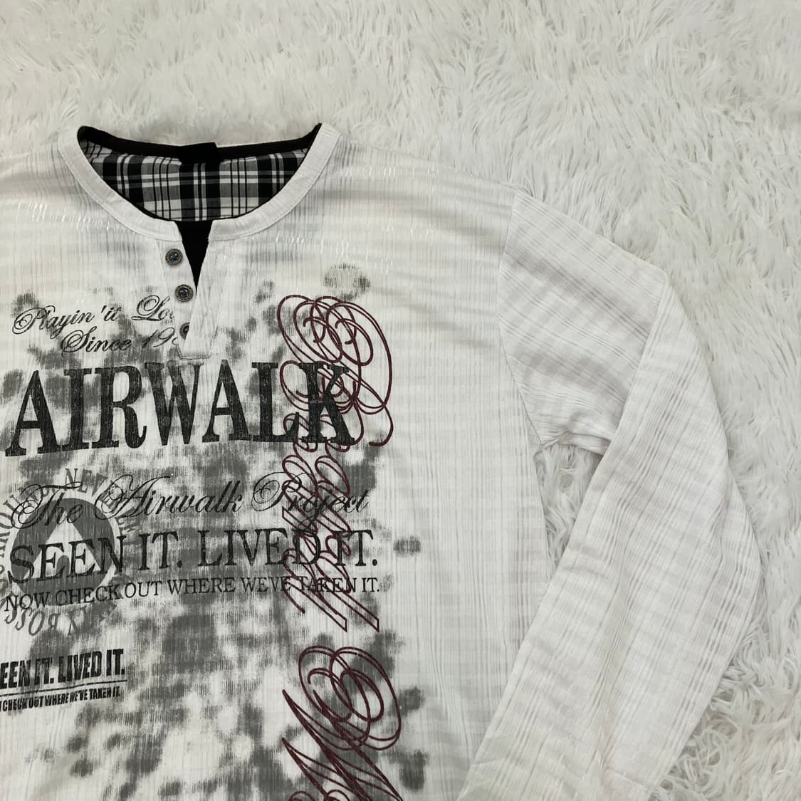 빈티지 레이어드 펑키 프린팅 긴팔 y2k 스트릿 갸루 펑키 일본빈티지 상품이미지3