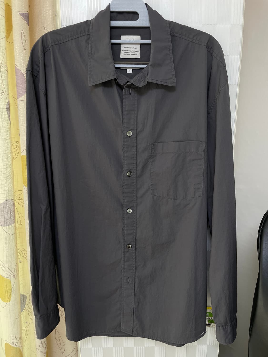 고낙 워시드 글리치 셔츠 미스트 그레이 2(100) 상품이미지1