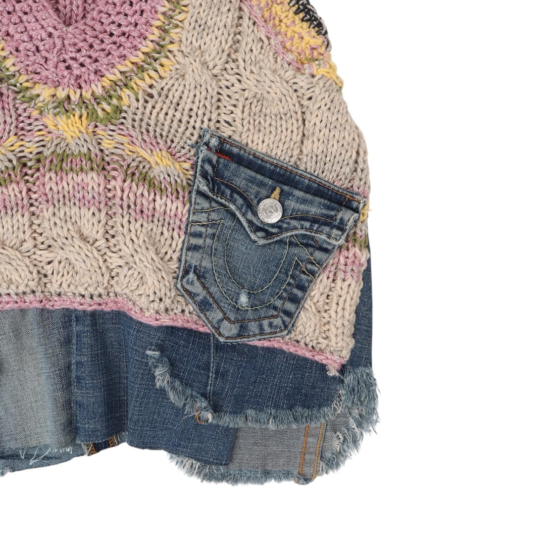 트루릴리젼 커스텀 니트 데님 베스트 상품이미지4