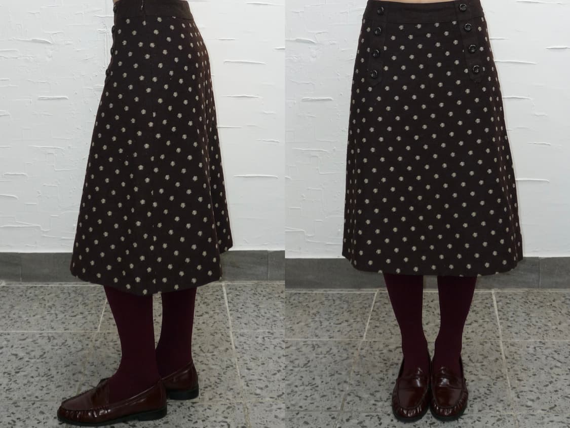 Chocolate buttons dot skirt 상품이미지7