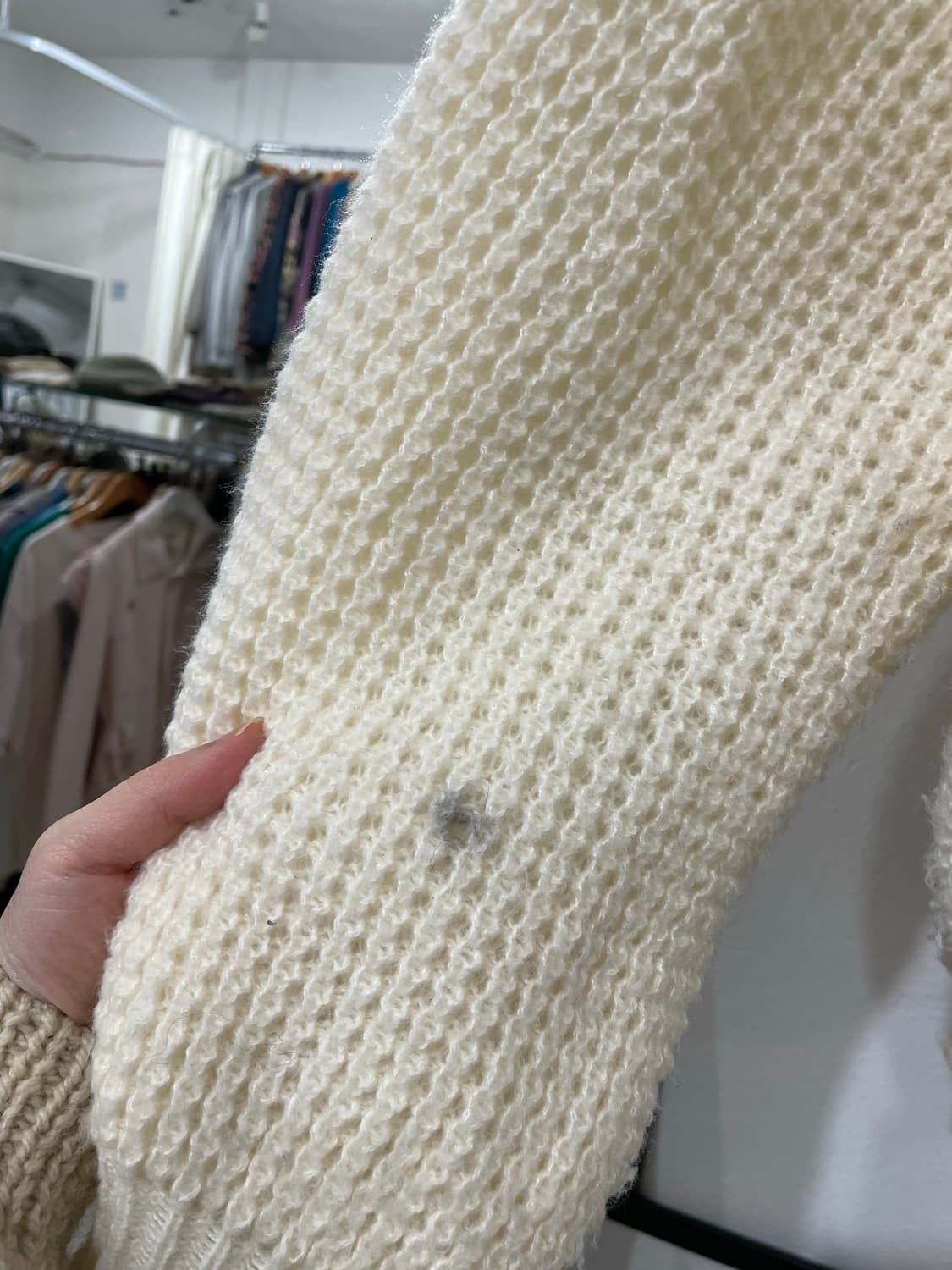 y2k 그린 체크셔츠 / 크롭 니트 후드집업  상품이미지8