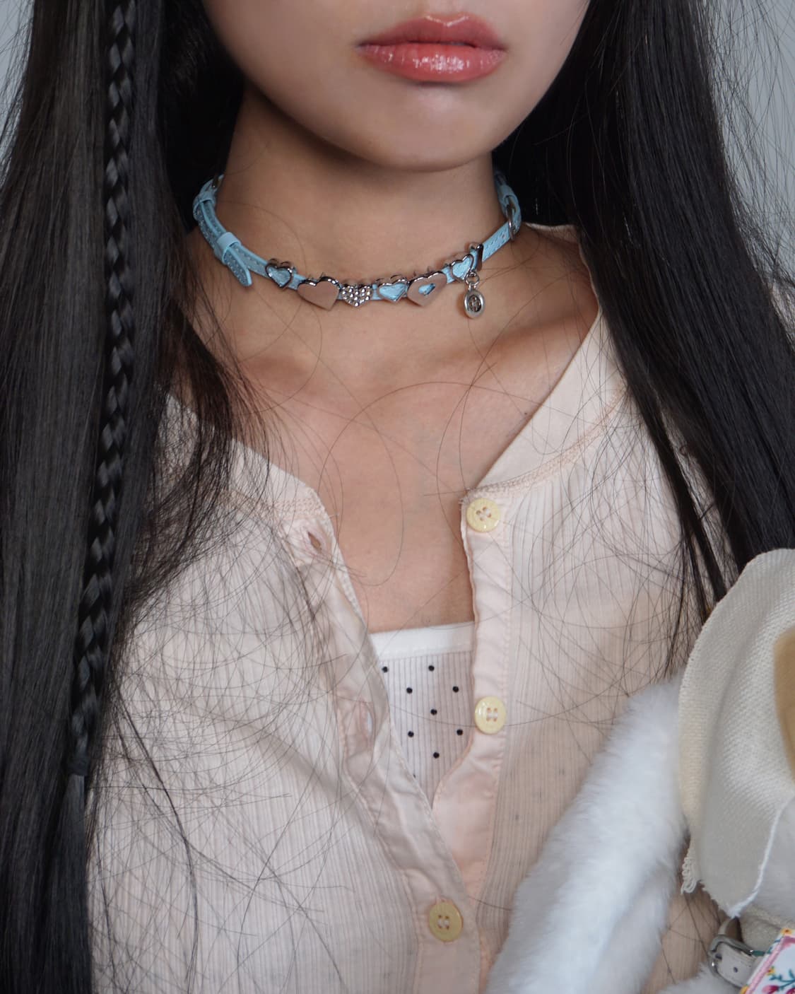 Heart heart Heart! Choker (sky blue) 상품이미지2
