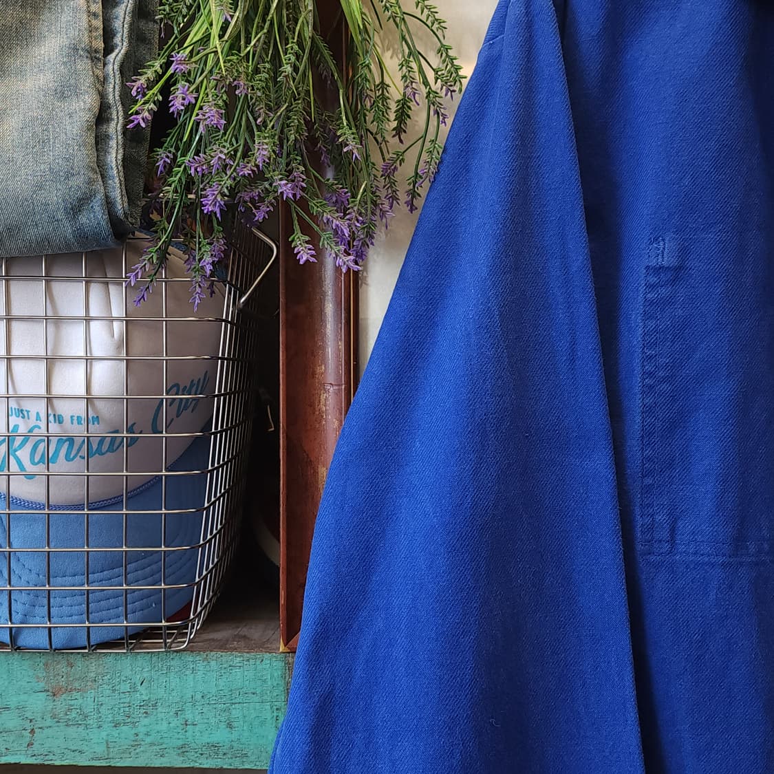 70s 프렌치 워크자켓 프렌치자켓 블루 54 상품이미지6