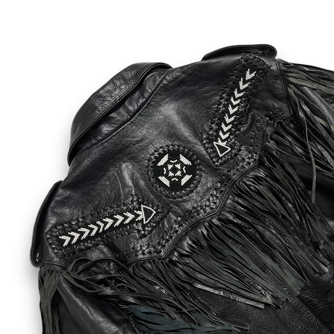 City Leather 90s 웨스턴 아카이브 프린지 라이더 자켓 상품이미지7