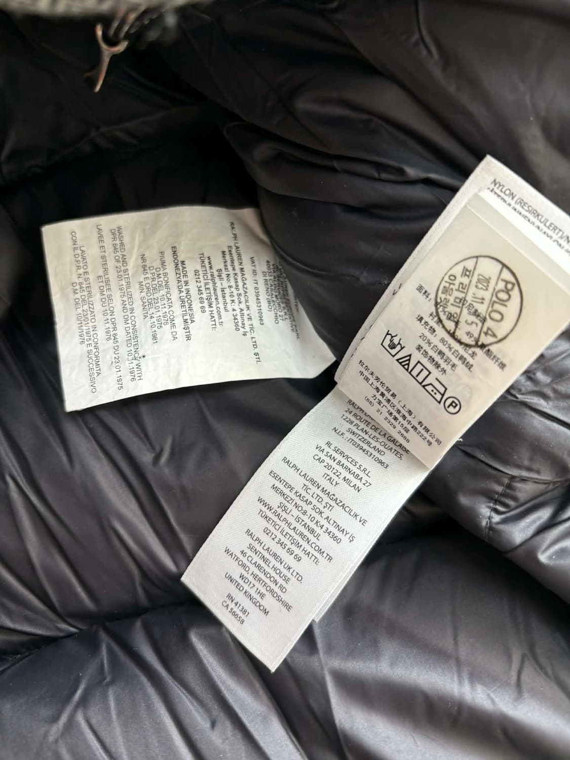 [L] 폴로 랄프로렌 헤링본 다운 후드 패딩 상품이미지4