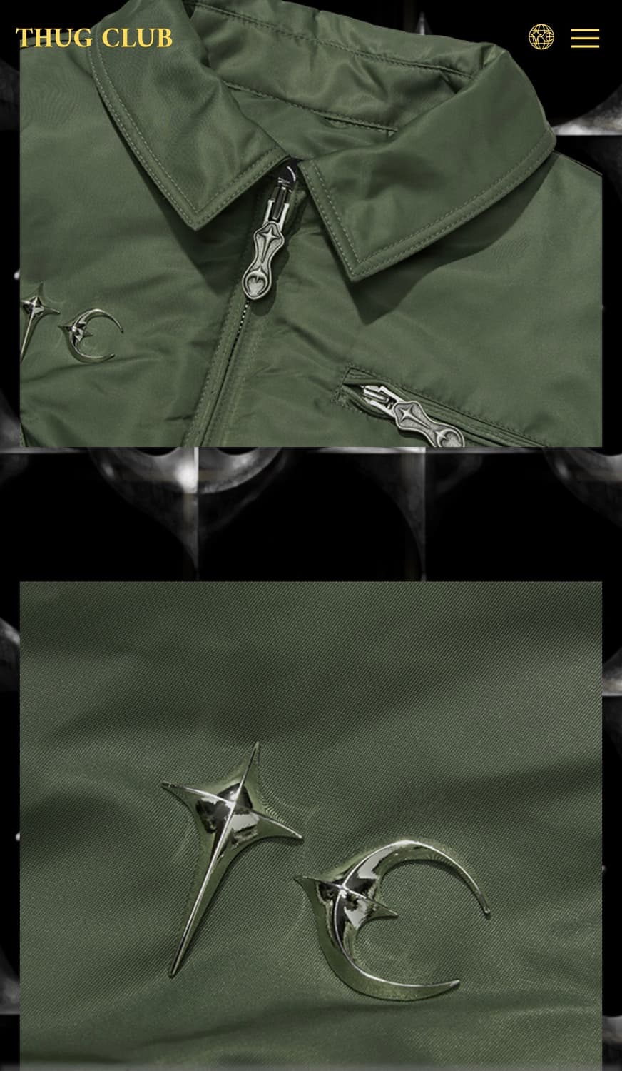 떠그클럽 윙리스 버드 봄버 카키 -2size- 미착용 새상품 상품이미지4