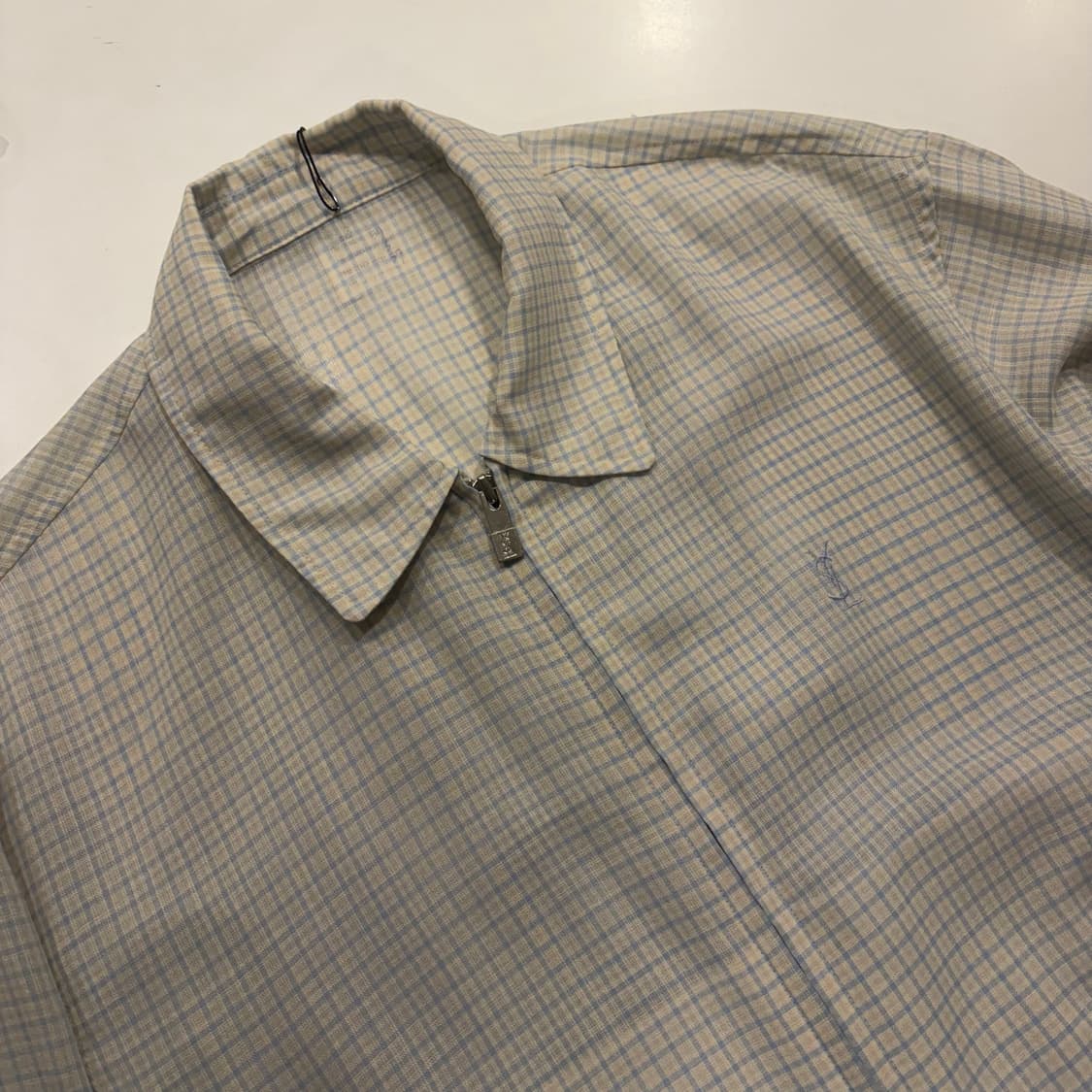 [100] 입생로랑 뿌르 옴므 린넨 체크 패턴 자켓 D826 상품이미지3