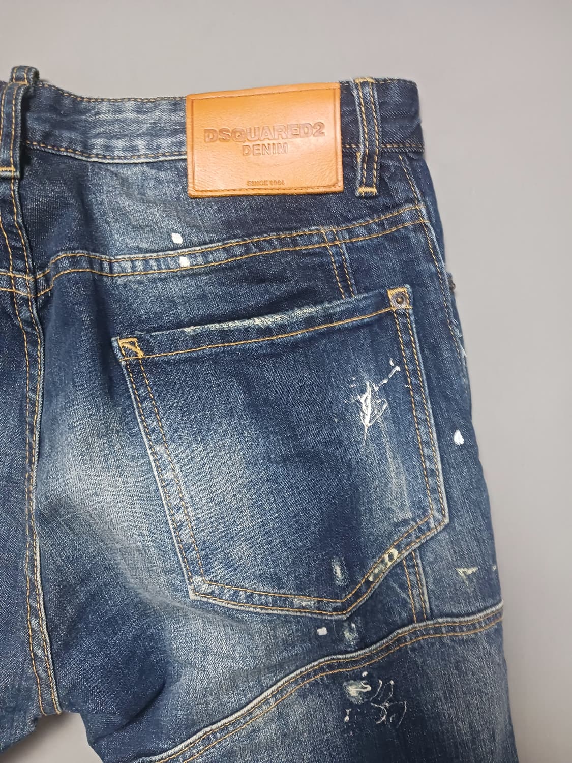 [50] 디스퀘어드2 화이트페인트 스팟 바이커진 청바지 34 35 상품이미지9