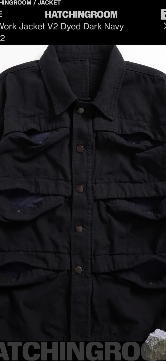 해칭룸 6P Work Jacket V2 Dyed Dark Navy 상품이미지4