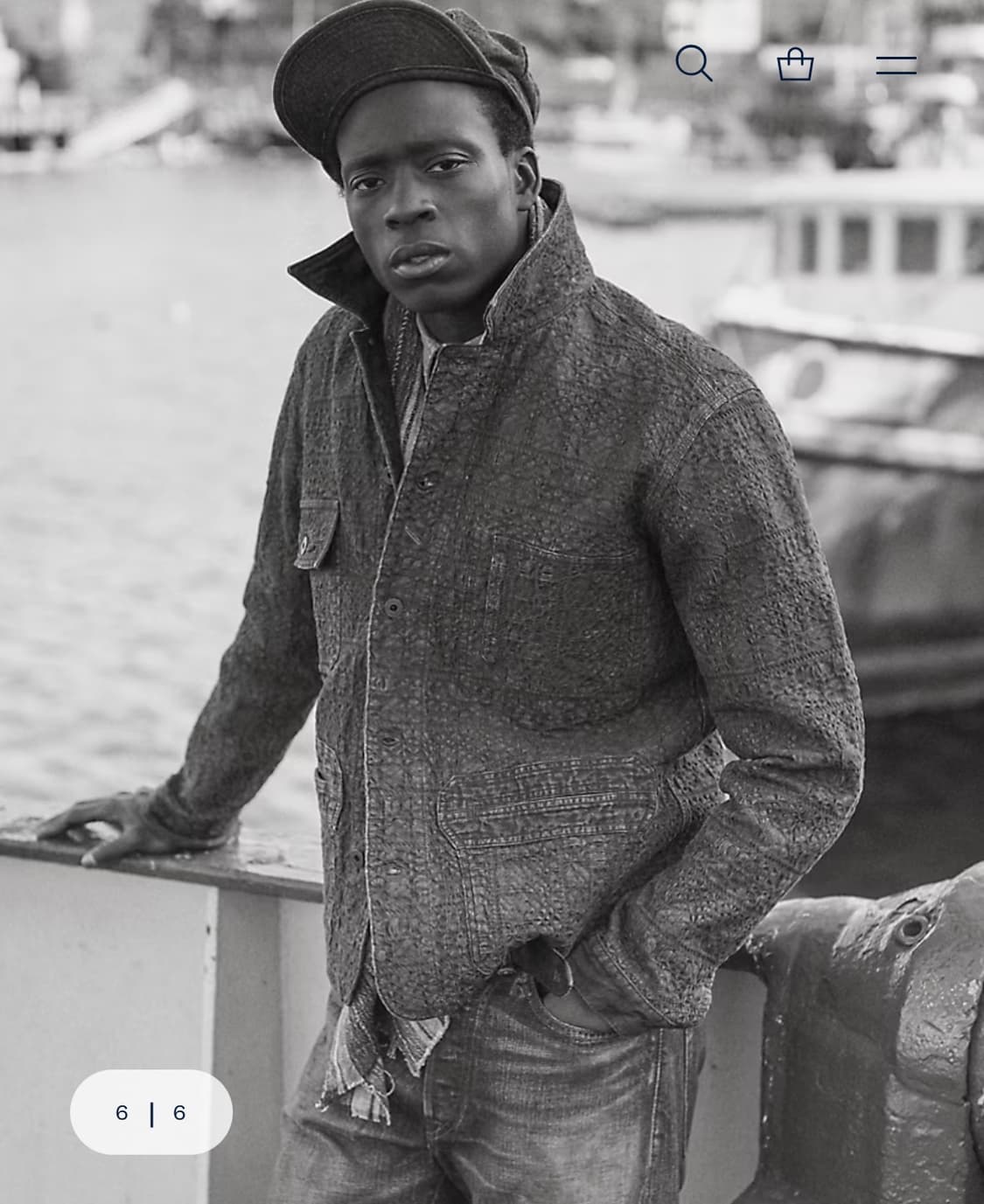 rrl 더블알엘 인디고 자카드 데크 오버셔츠 상품이미지3