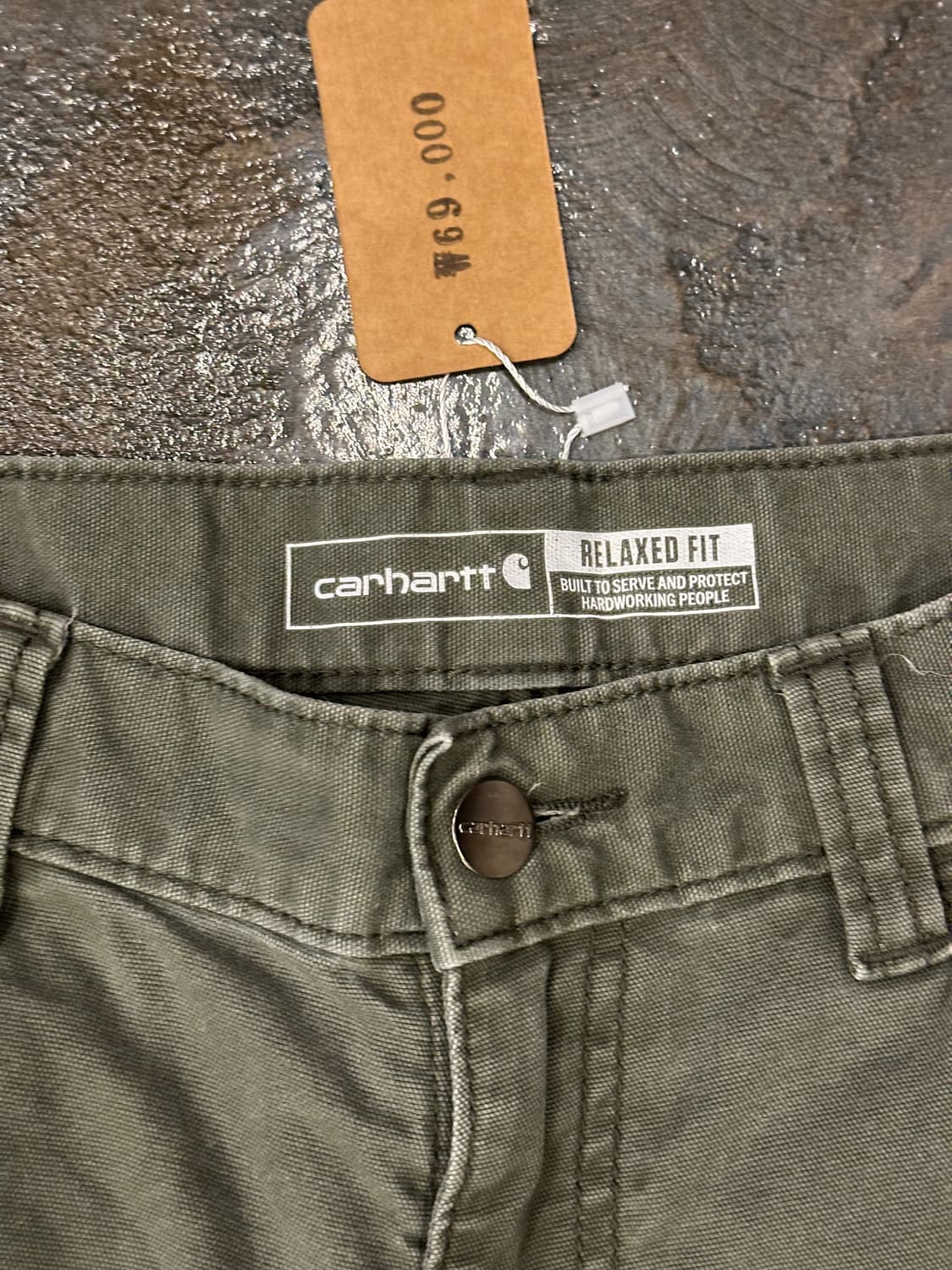 칼하트 릴렉스핏 워크팬츠 올리브 30x32 상품이미지3