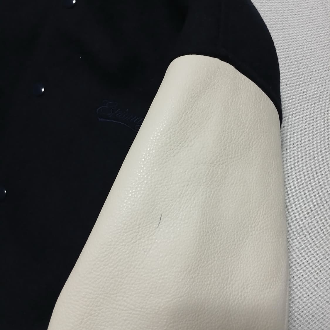 에스피오나지 espionage 울 소가죽 바시티 자켓 점퍼 상품이미지8