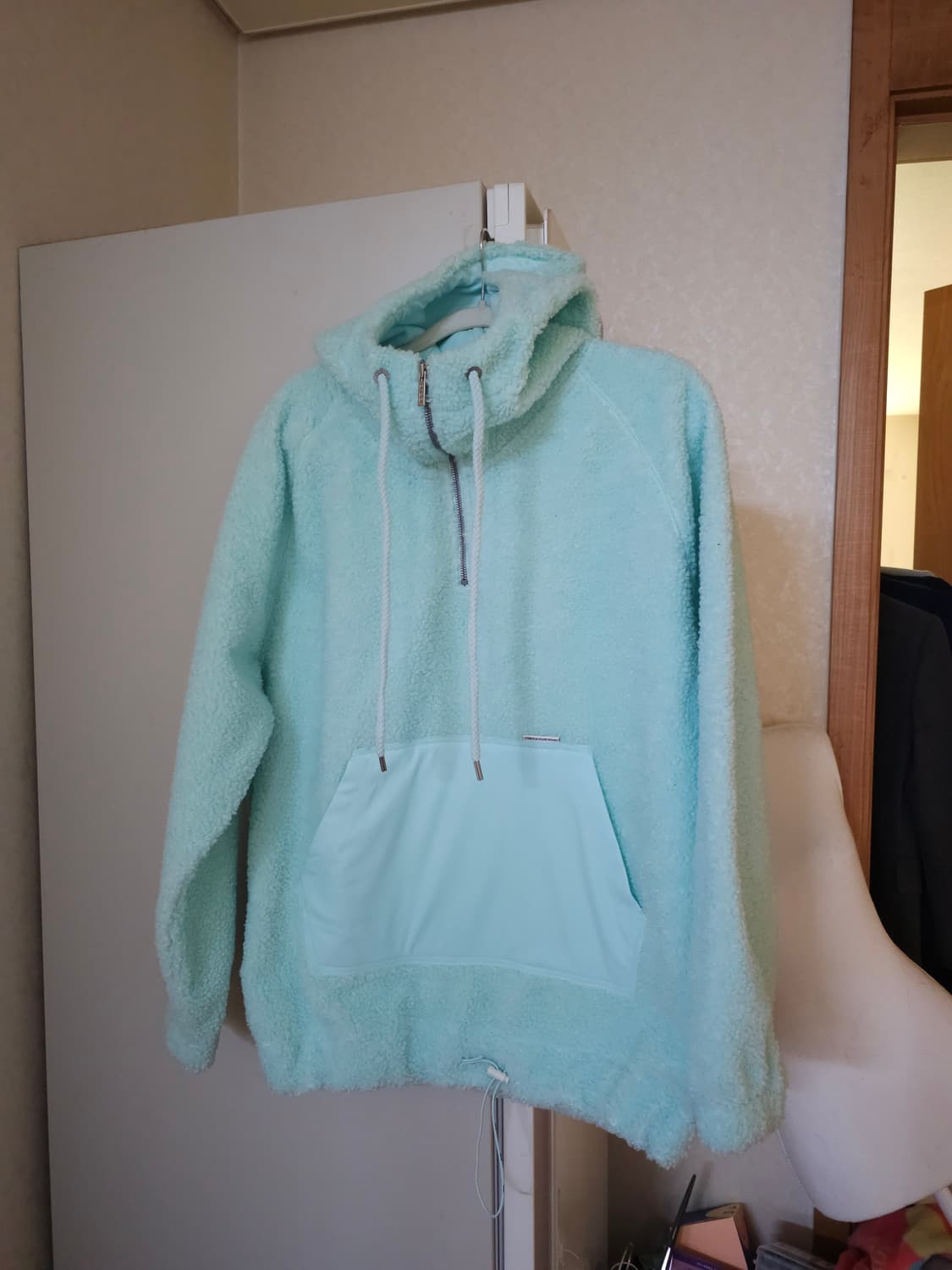 안다르 플리스 후드티 민트 2사이즈 상품이미지1