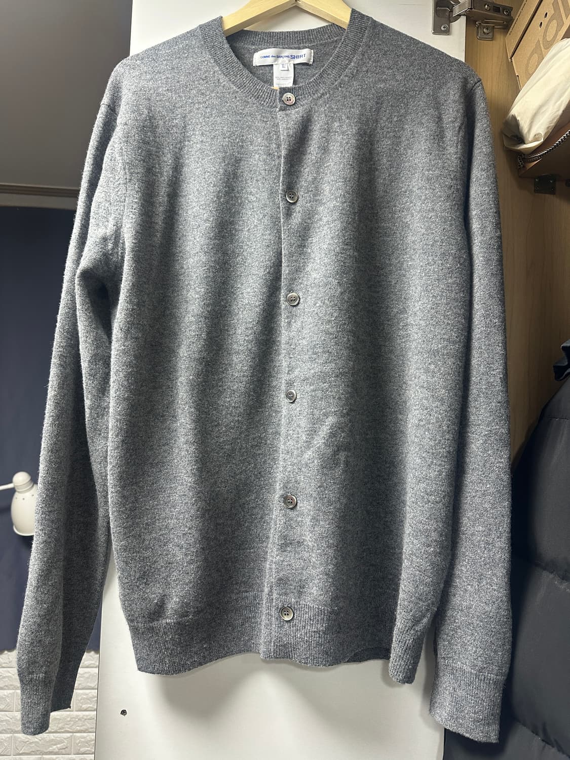 꼼데가르송 셔츠라인 가디건 xl 상품이미지2