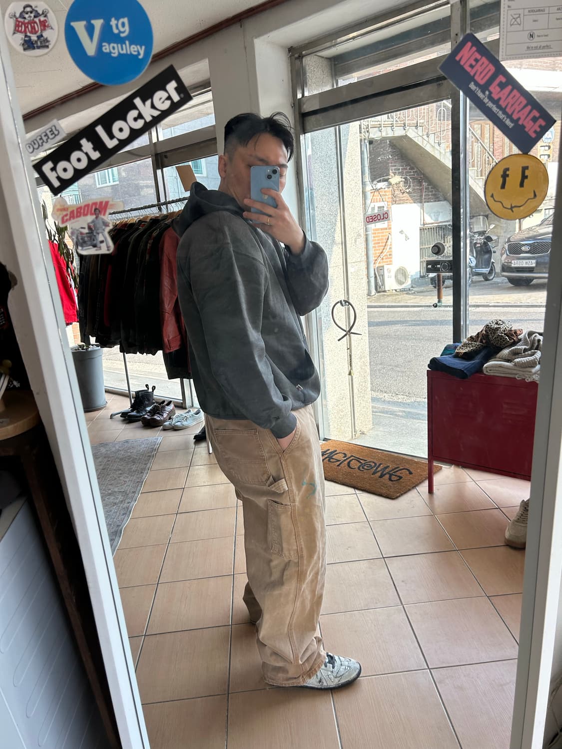 00‘s USA 칼하트 B11 워크팬츠 브라운 37in 상품이미지10