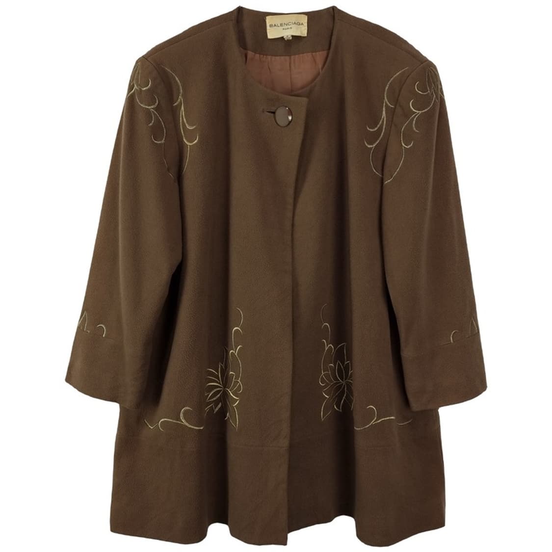 [발렌시아가] 빈티지 자수 오버핏 카라리스 모직 코트 P01556 상품이미지2