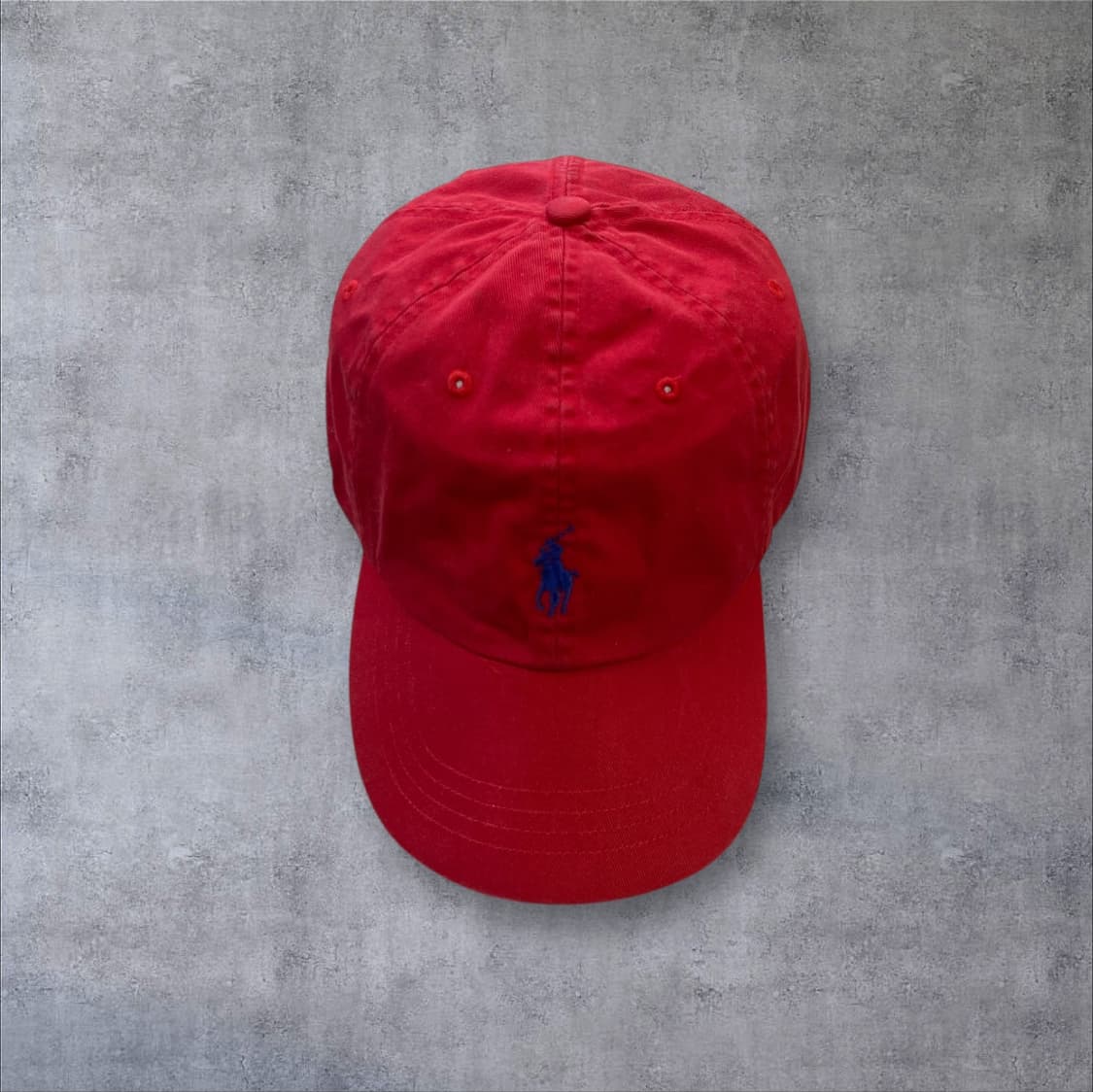 폴로 랄프로렌 레드 컬러 포니 로고 볼캡 상품이미지2