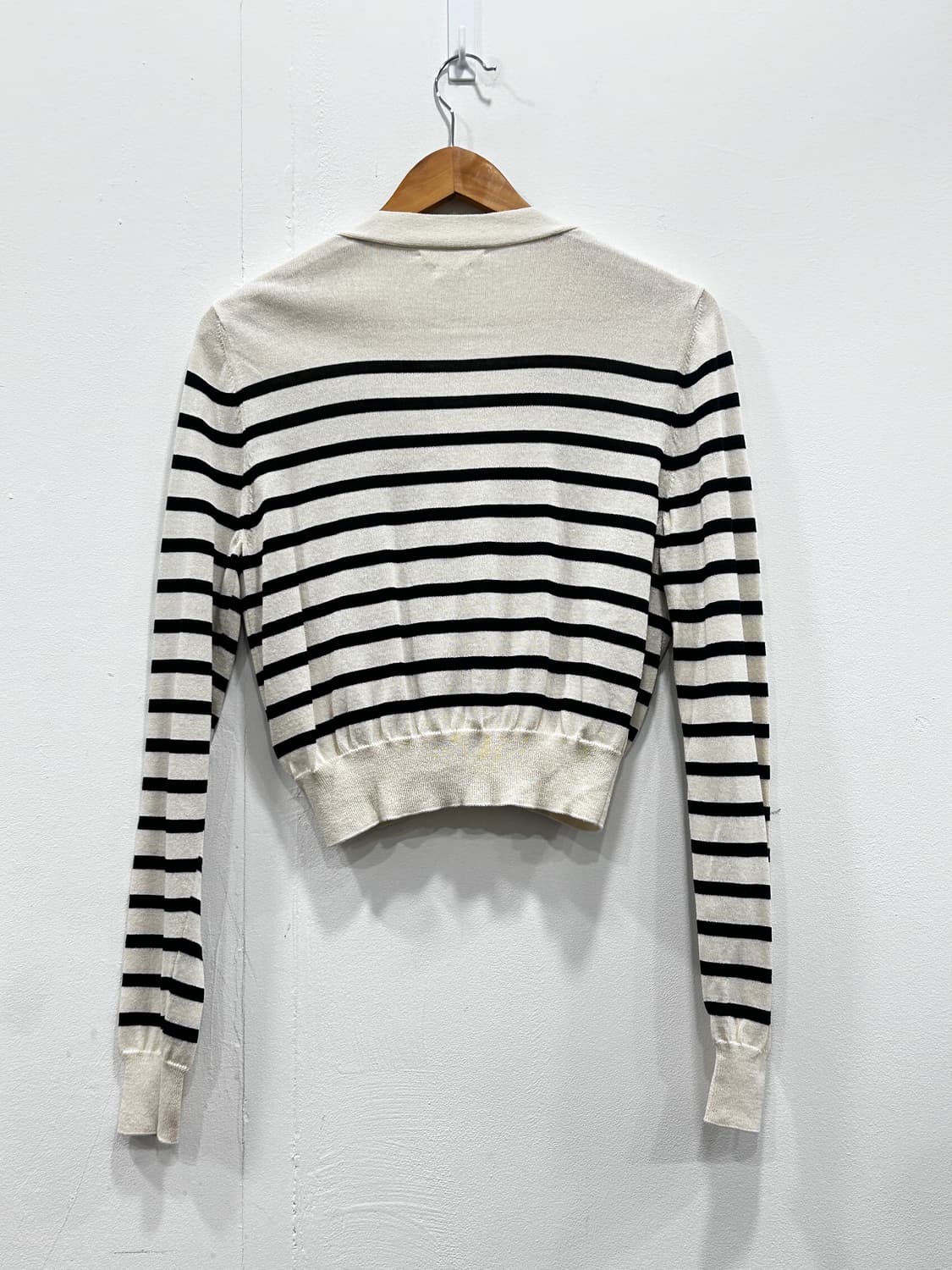 유메르 UMER 스트라이프 세미크롭 가디건 상품이미지4