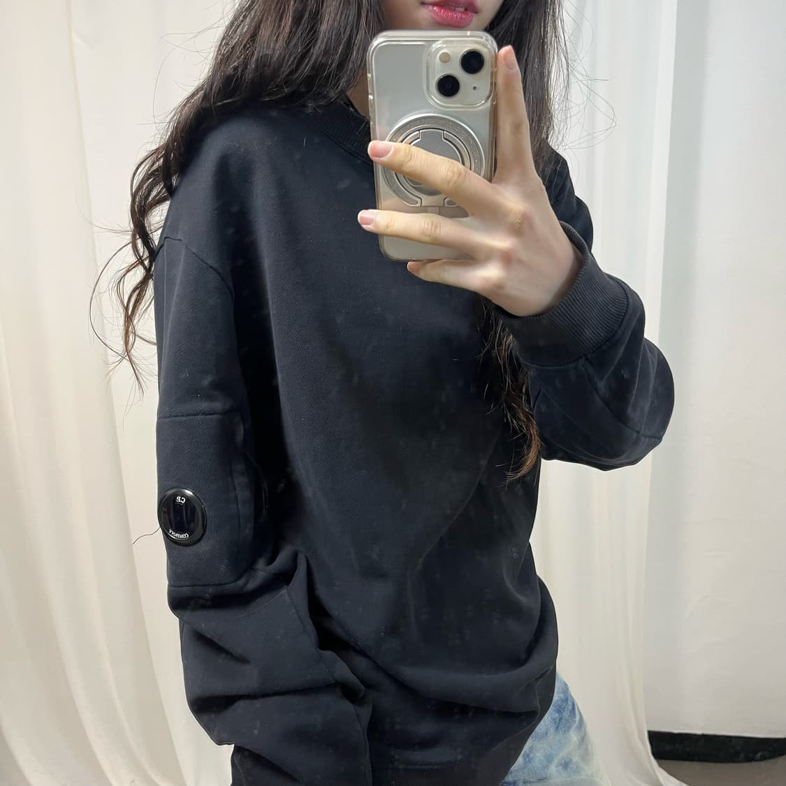 C.P. Company Black Sweatshirt(목늘어남) 상품이미지3