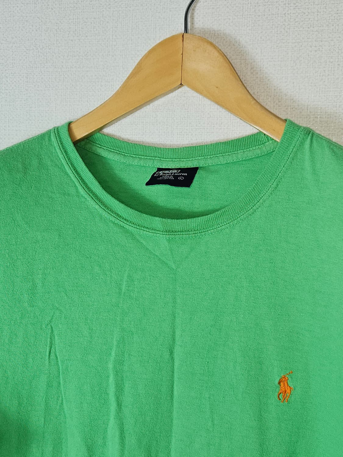 90s 폴로 랄프로렌 롱슬리브 긴팔티셔츠 오렌지 포니 빈티지 L 상품이미지6