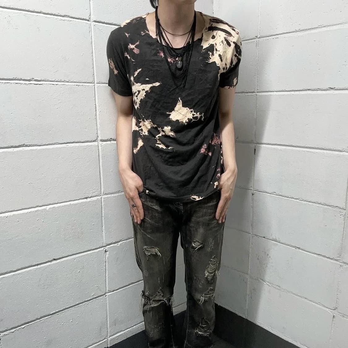 Y2K bleach wasing short  상품이미지1