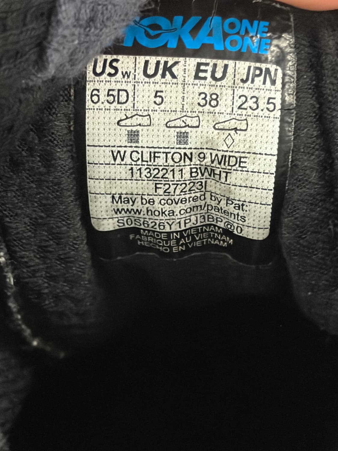 호카 클리프톤 9 블랙 런닝화 235mm 상품이미지7