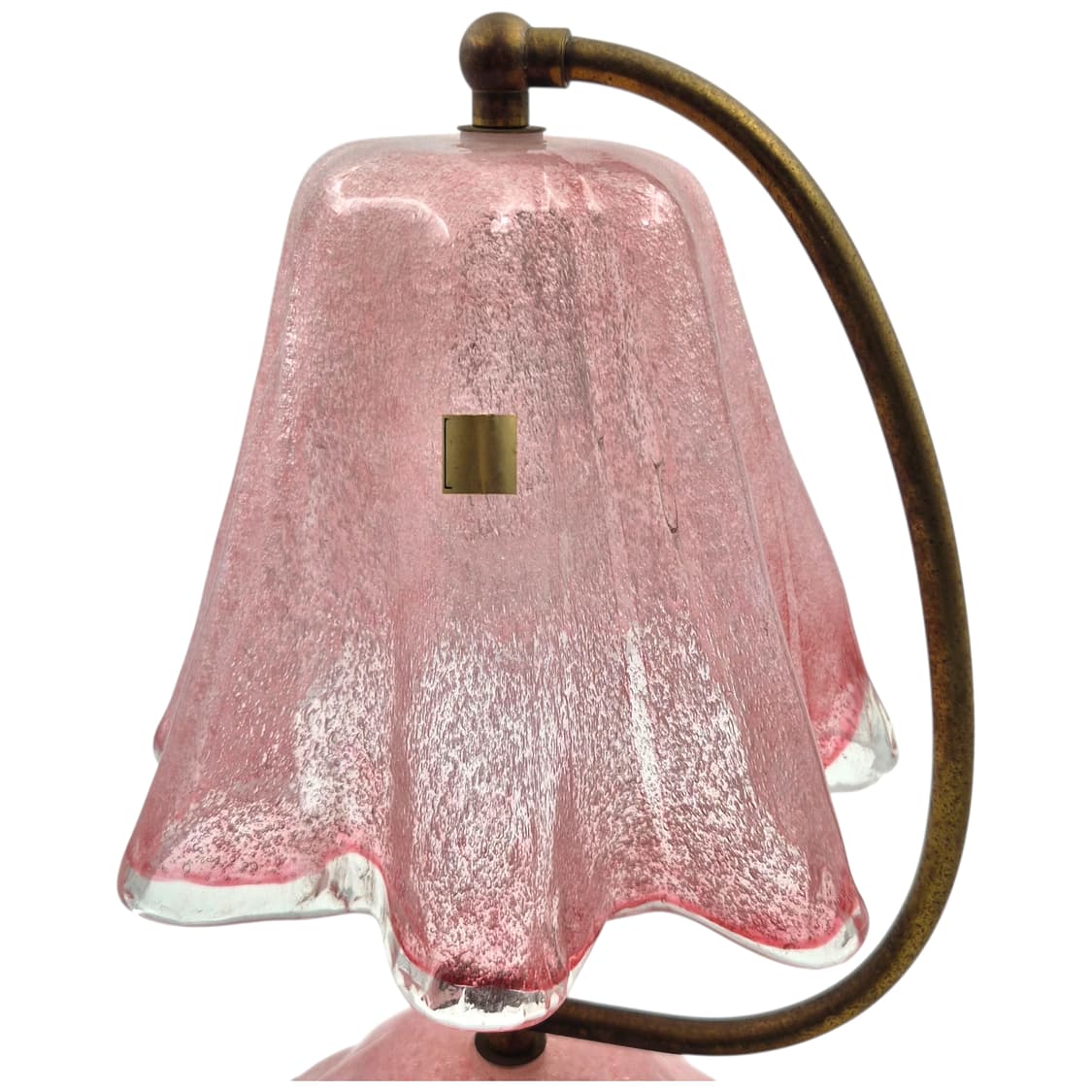 60s 이와타 핸드블로운 핑크 대형 셸 램프 상품이미지4