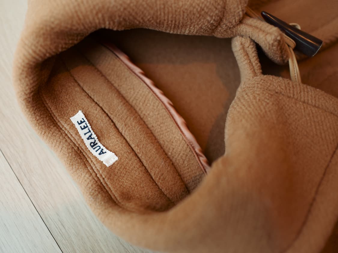 22AW 오라리(AURALEE) 울 헤링본 파일 더플코트 브라운_5사이즈 상품이미지2