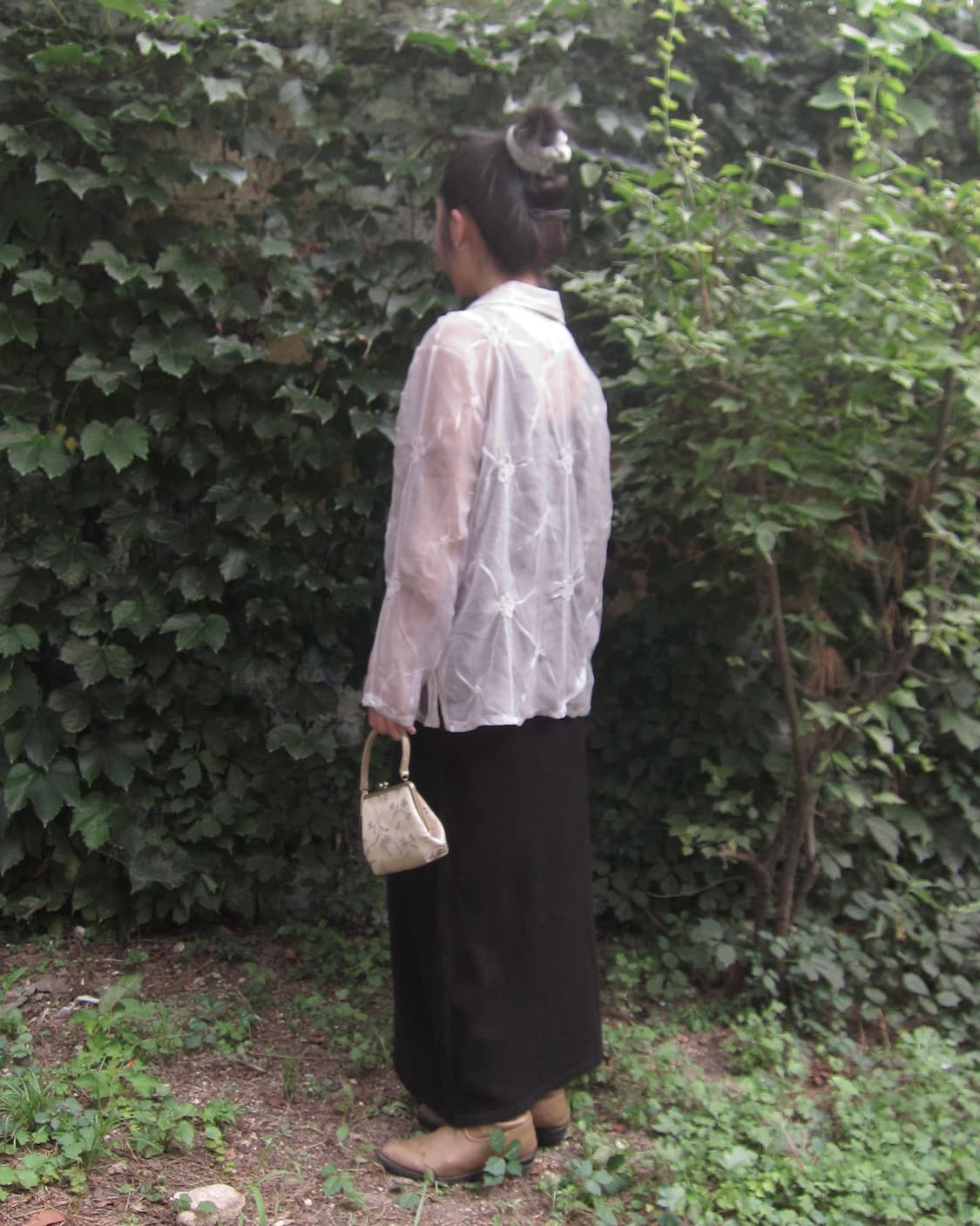 vintage flower see-through shirt 상품이미지7