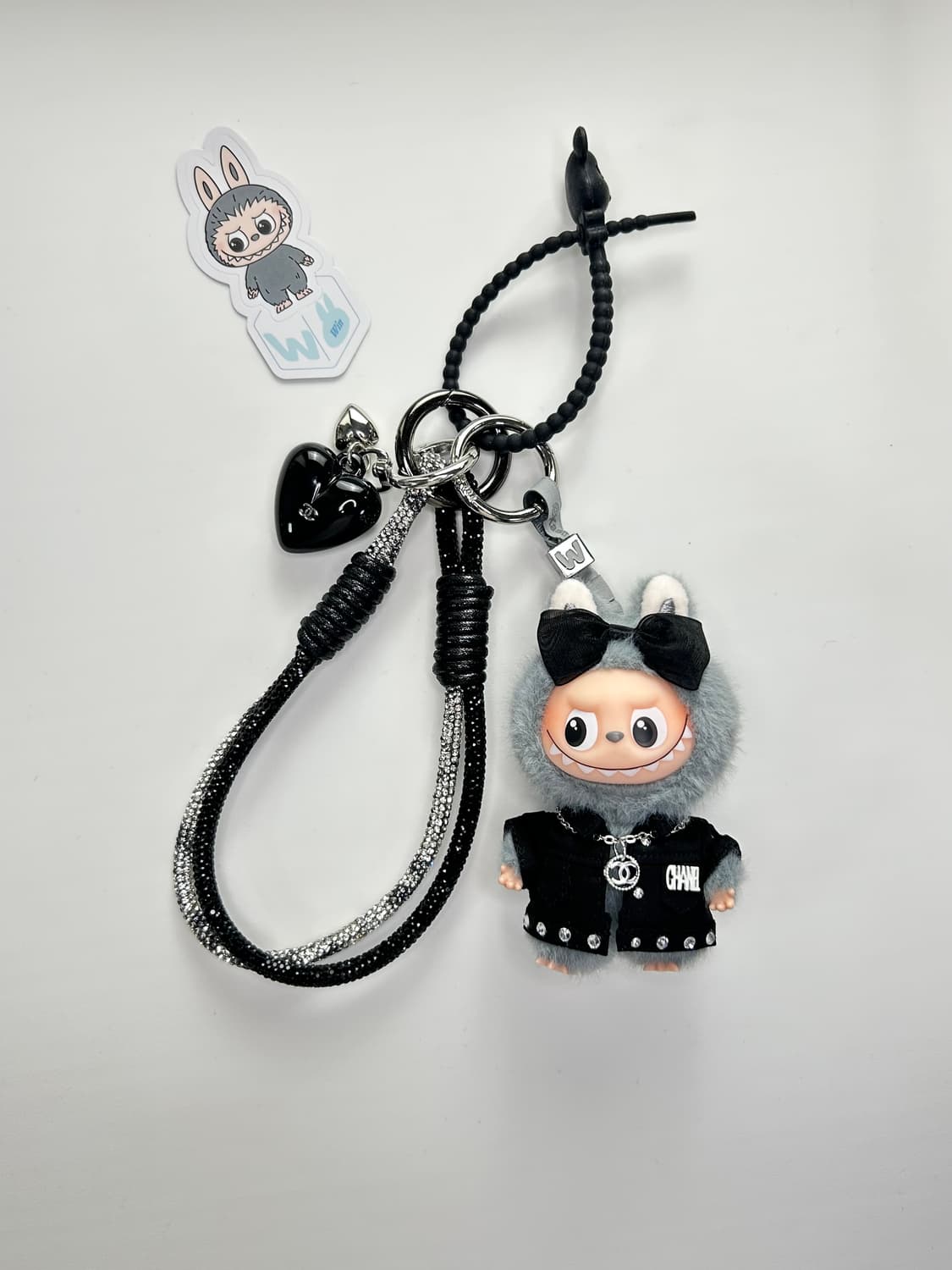 🐰미니라부부 내 마음속 비밀번호”W”커스텀키링 상품이미지1