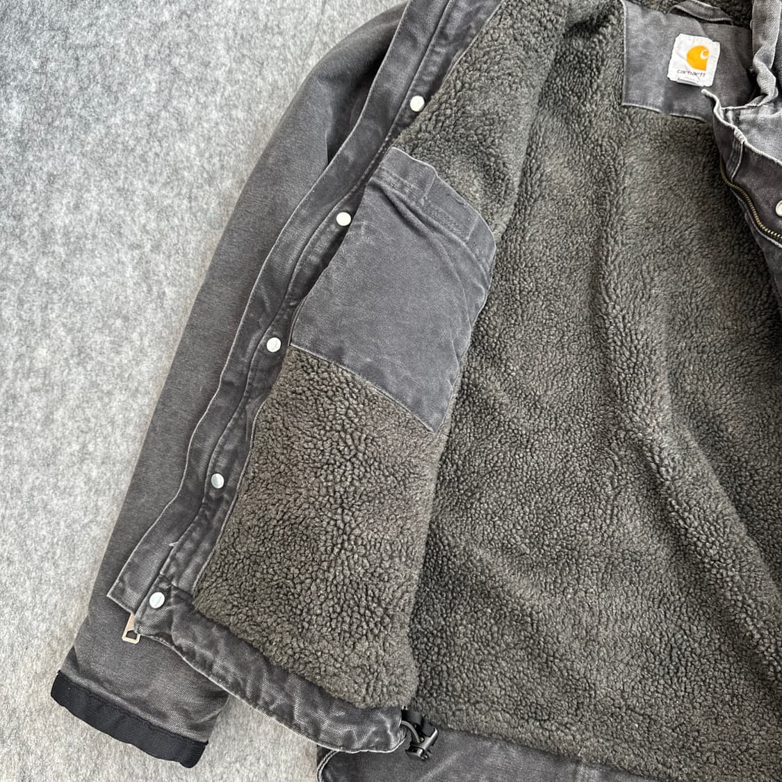 S 칼하트 OG 쉐르파 라인 바틀렛 블랙 자켓   상품이미지3