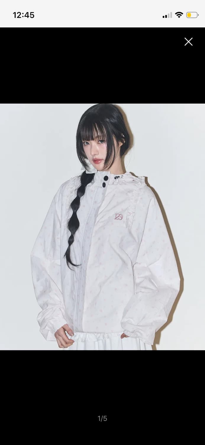 일리고 오블리크 프릴 후드자켓 플라워 상품이미지1