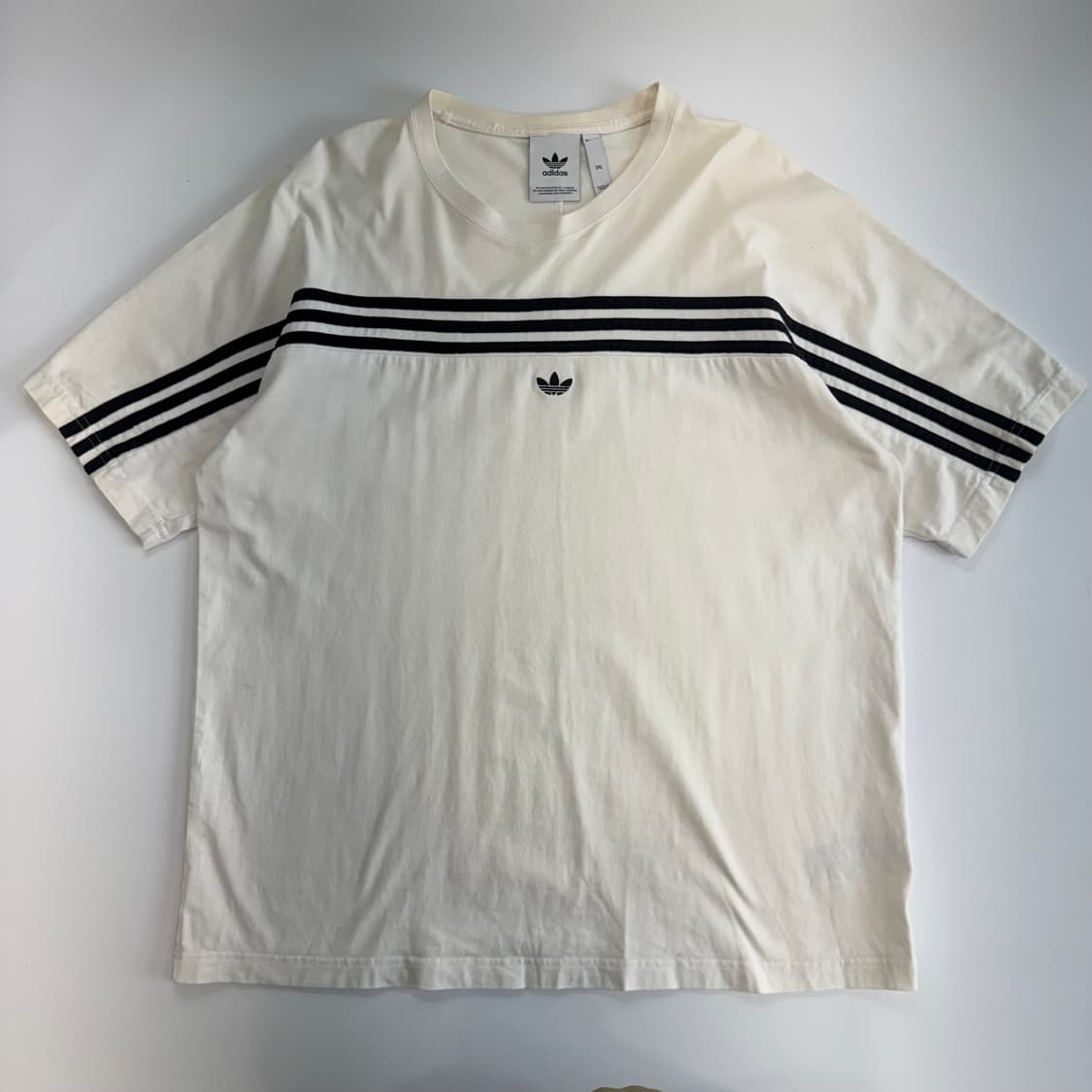 Adidas 아디다스 스몰로고 트랙 아이보리 반팔 상품이미지3