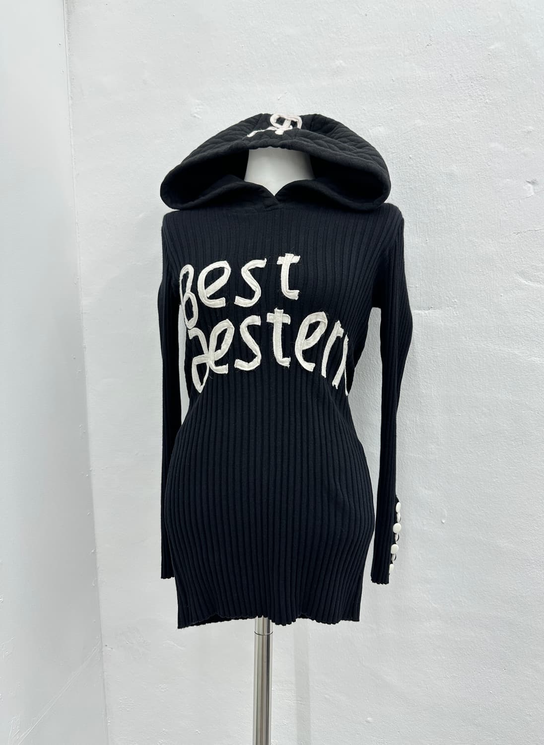 Vintage lettering slim sleeve hood  상품이미지2