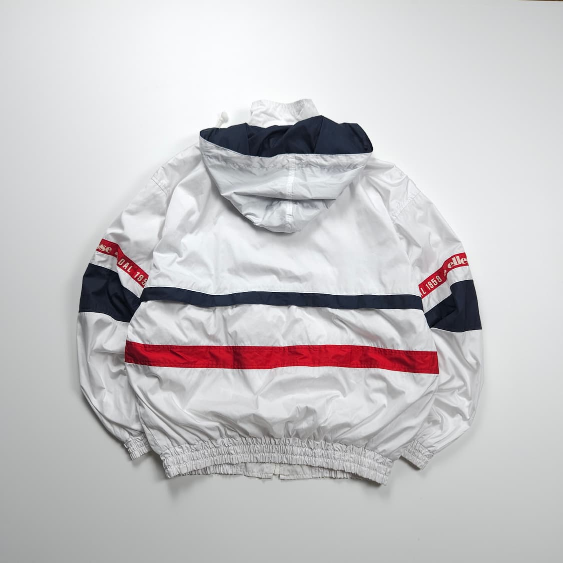 빈티지 엘레쎄 스펠아웃 화이트 배색 바람막이 (100) 상품이미지2