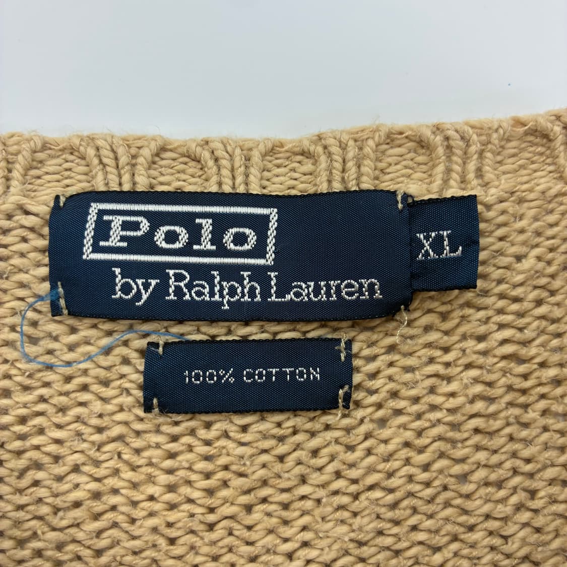 Polo 폴로 랄프로렌 베이지 코튼 라운드 니트 상품이미지4