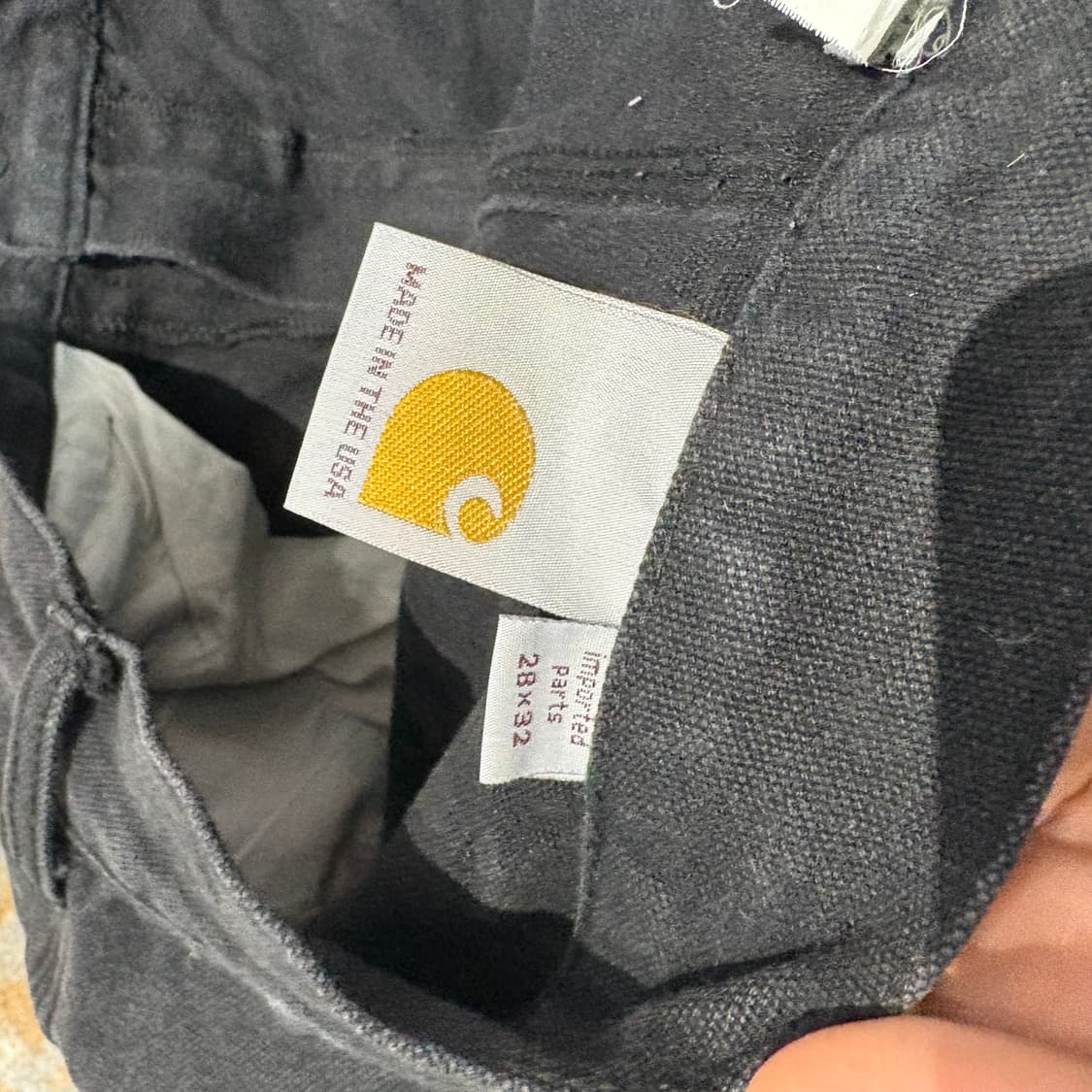 칼하트 더블니 빈티지 B01-BLK 데님 워크팬츠 상품이미지5