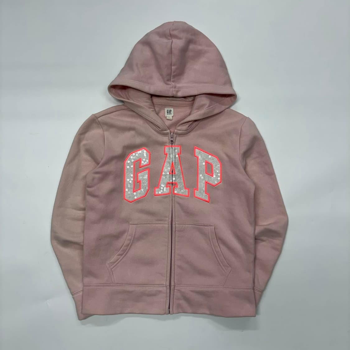 Gap 갭 y2k 라이트 핑크 후드집업 희귀져지 상품이미지2