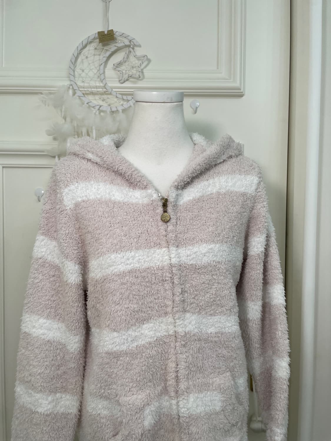 GELATO PIQUE pink ivory stripe soft hood 상품이미지5