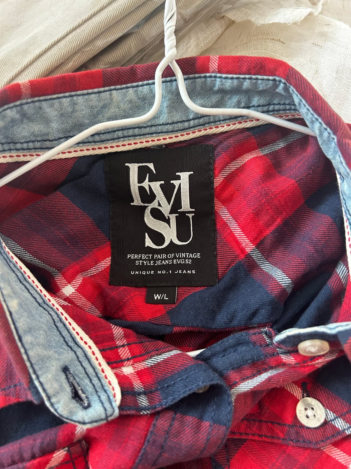 에비수 evisu 체크 셔츠 상품이미지3