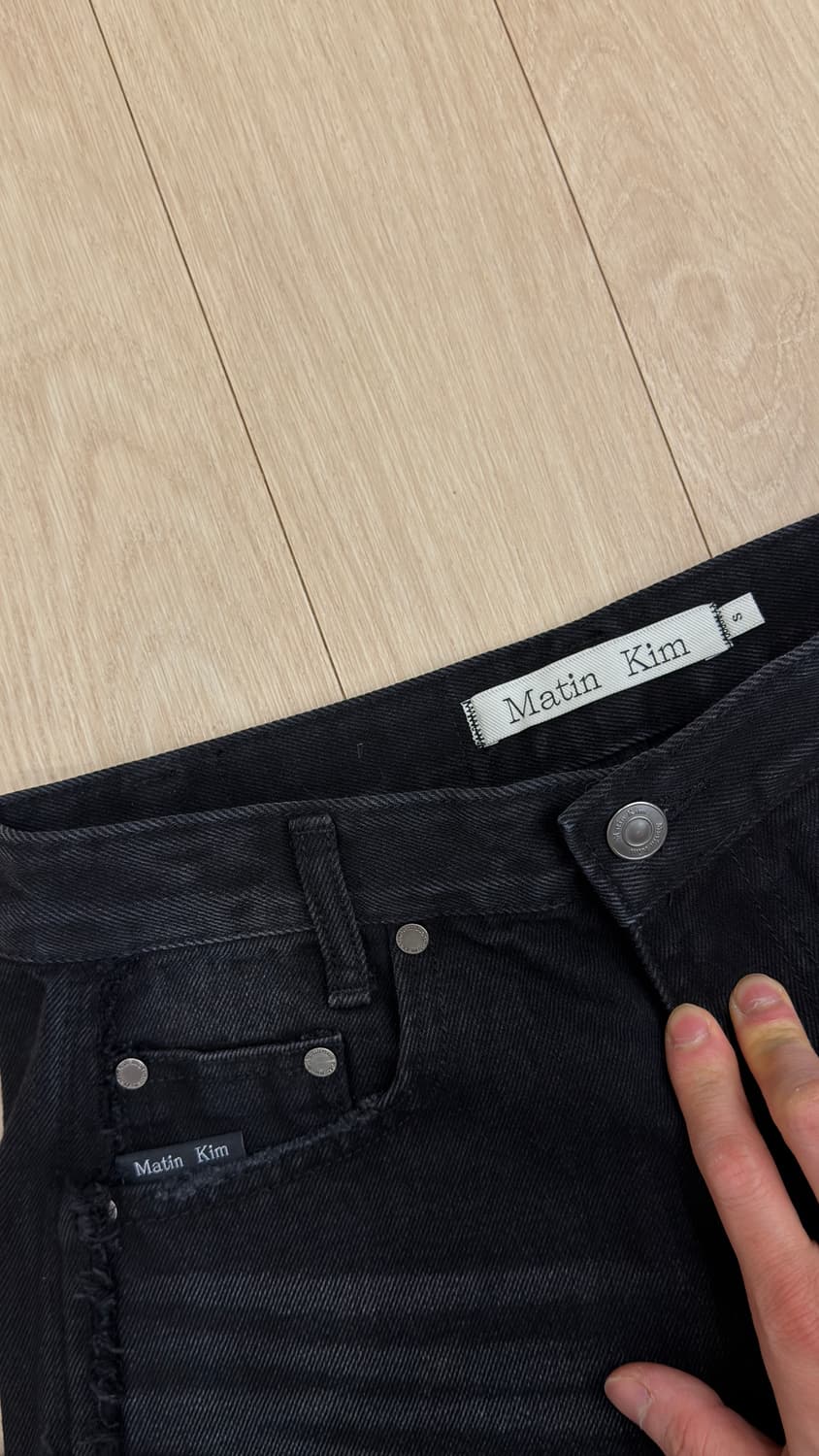 마뗑킴 데미지 워싱 와이드 데님 S사이즈 상품이미지7