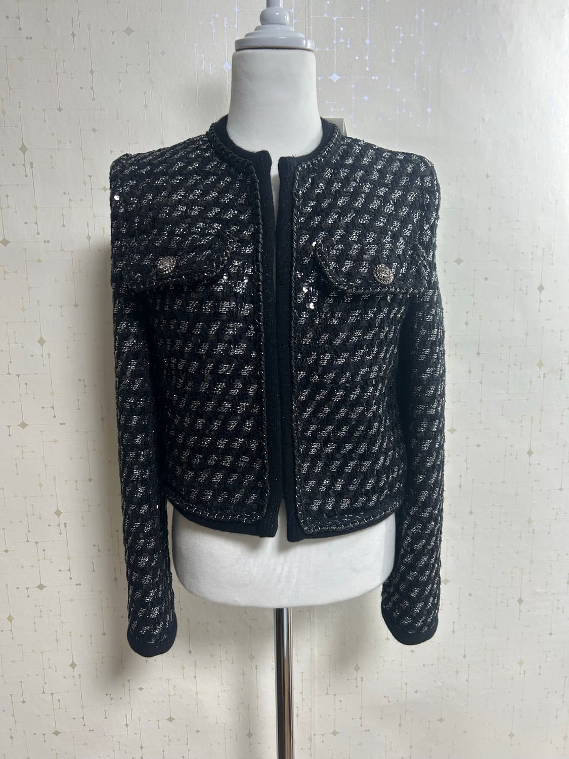 미샤 트리밍 장식 트위드 자켓 -미착용새상품,택포함- 상품이미지1