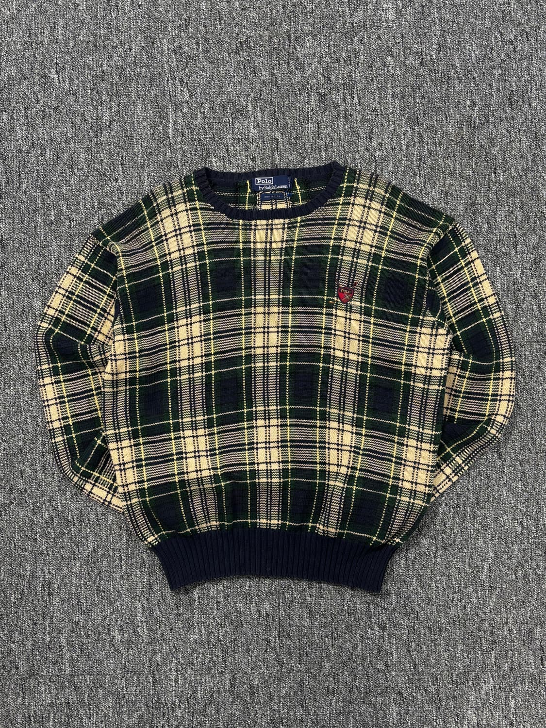 폴로 랄프로렌 체크 코튼 니트 상품이미지1