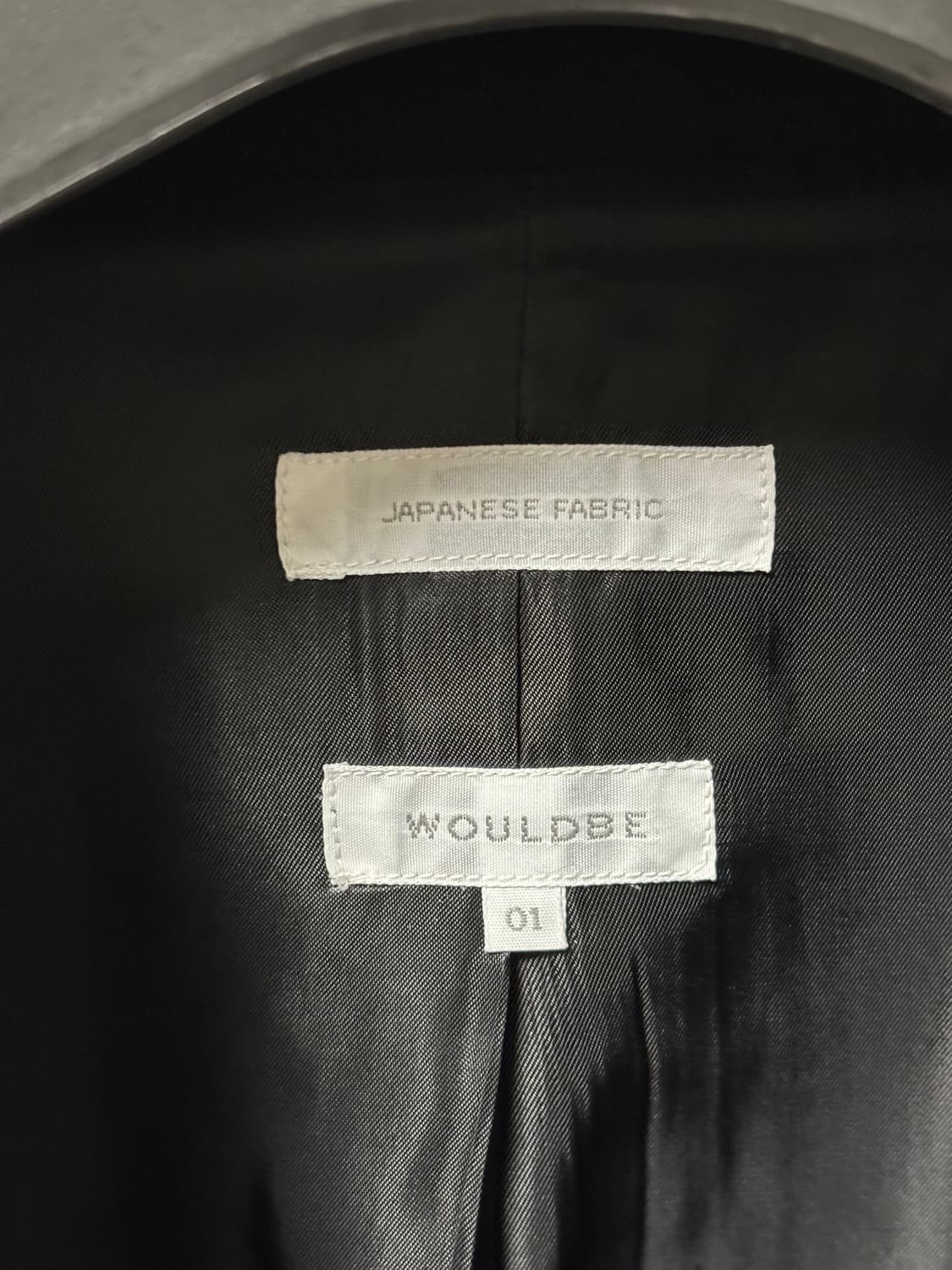 우드비 울 못사 레더 트림 코트 블랙 1사이즈 상품이미지2