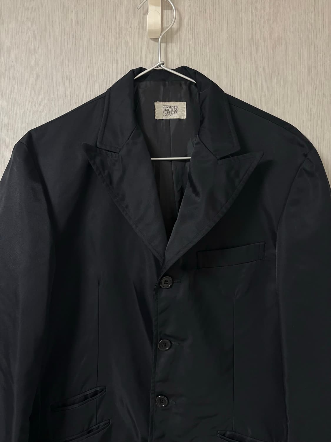 빈티지 블레이저 블랙 사틴 자켓 100사이즈 아워레가시 선플라워 상품이미지2