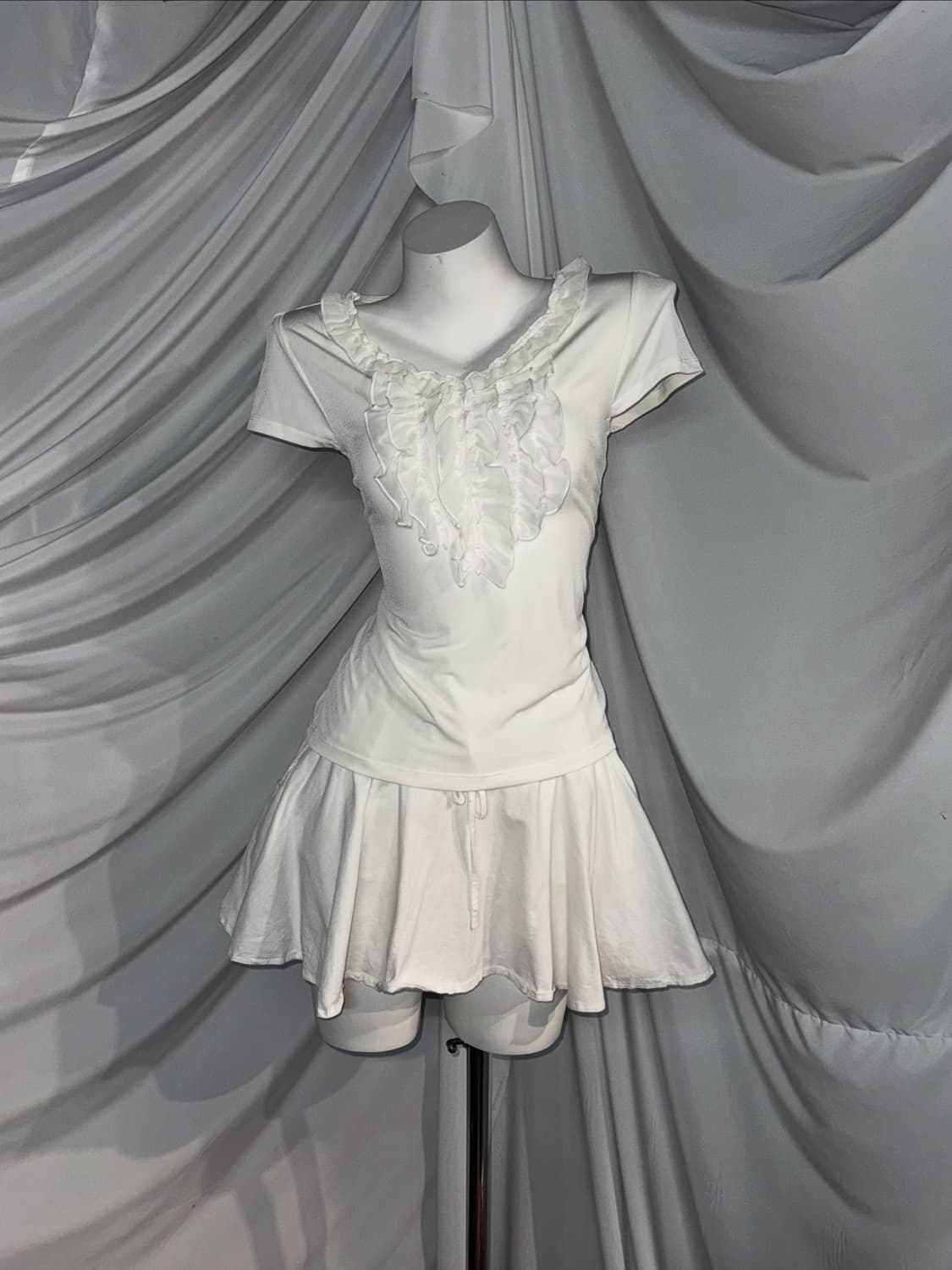 Tralala 트랄라라 핑크 체크 데일리키치 코디세트  상품이미지3