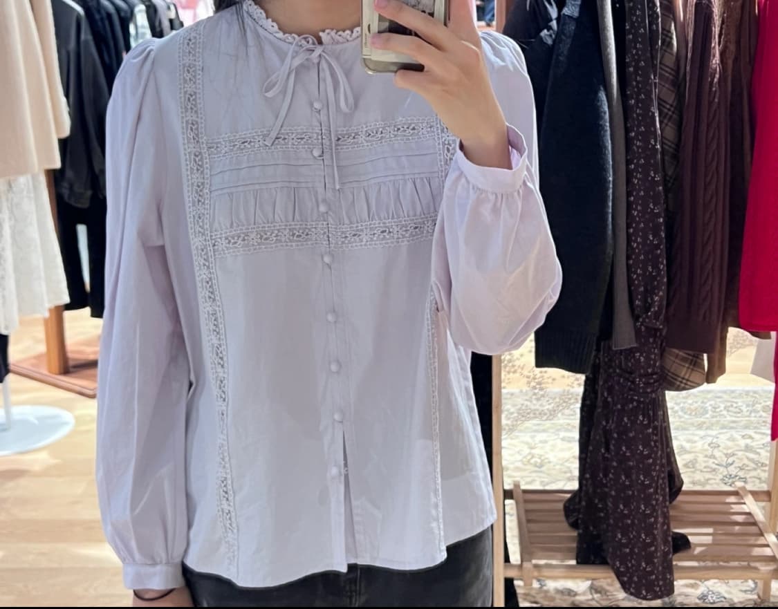 로라로라 연보라 셔츠 상품이미지1
